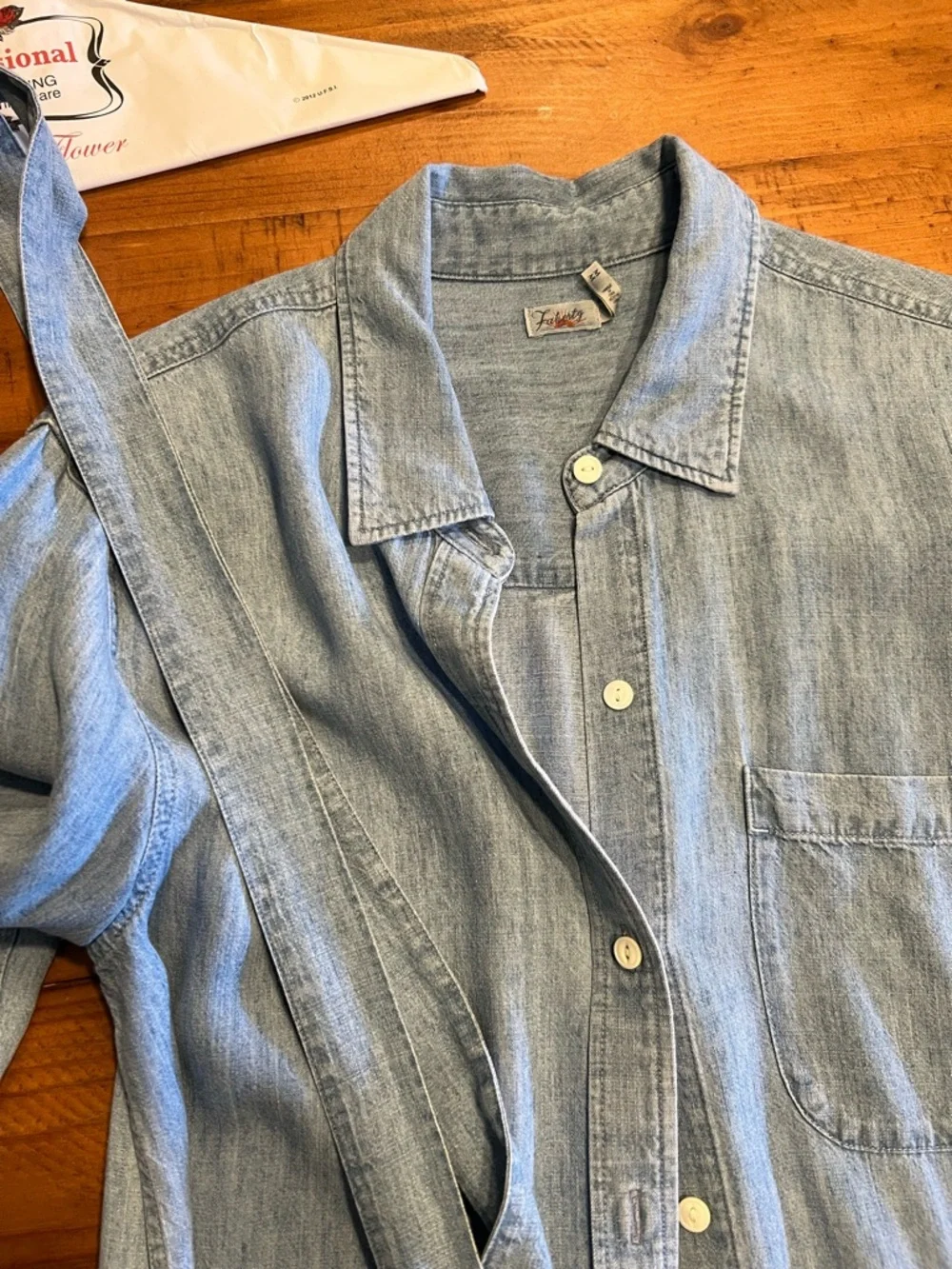 Faherty Tried and True Chambray Midi Shirtdress - Picture 4 of 7